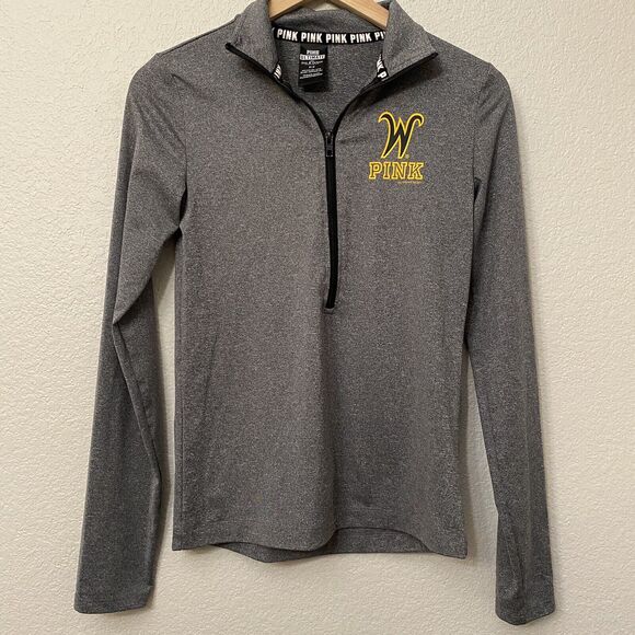 Victoria’s Secret PINK Wichita State Long Sleeve 1/4 Zip Top Size Small - Picture 1 of 4